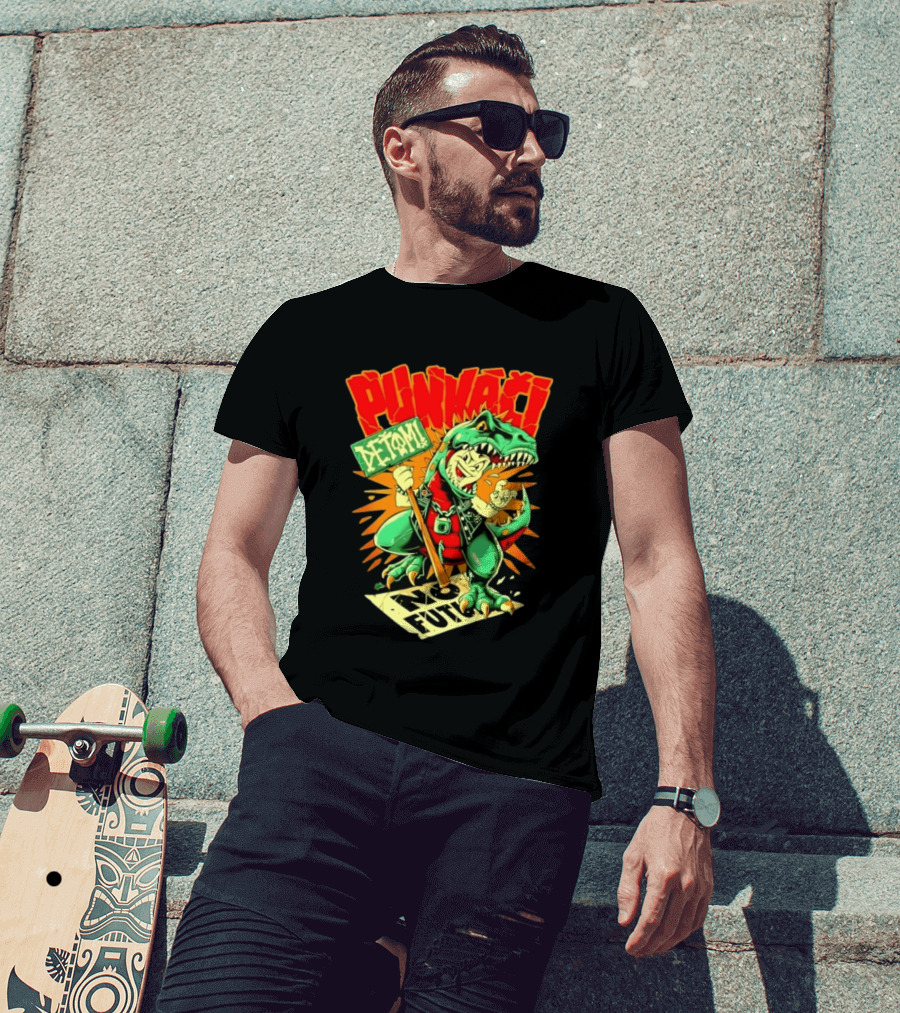 Punkači Deťomi No Future Dinosaur Punk Rock Rebellion T-Shirt