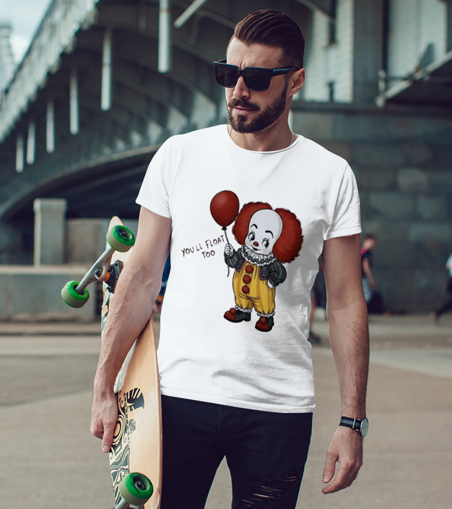 Pennywise Clown You'll Float Too Red Balloon T-Shirt