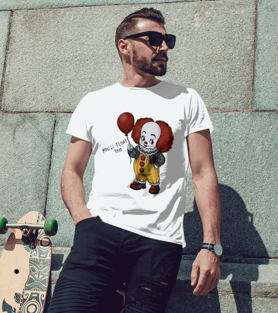 Pennywise Clown You'll Float Too Red Balloon T-Shirt