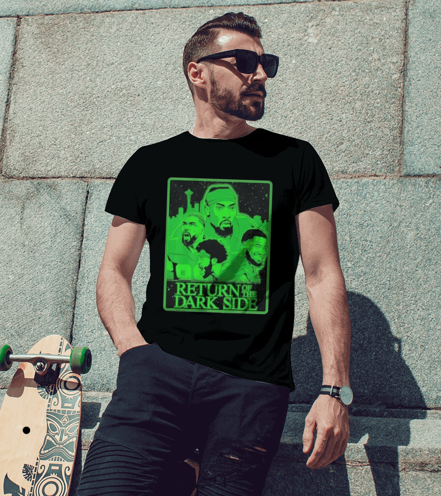 Seattle Seahawks Return Of The Dark Side Skyline Players Green Sports T-Shirt