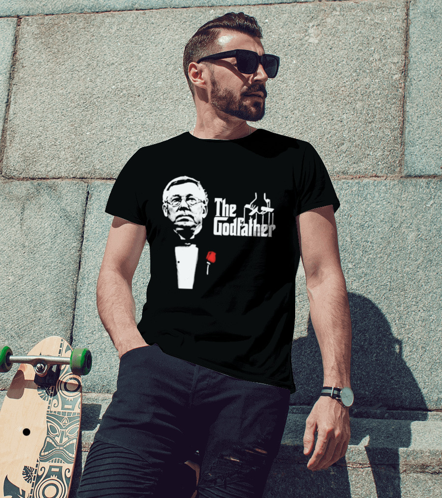 Sir Alex Ferguson The Godfather Tribute With Red Rose T-Shirt