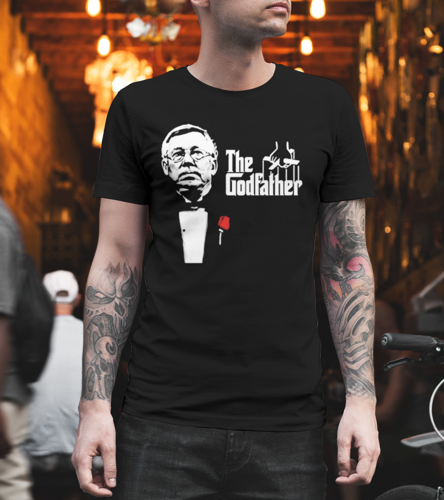 Sir Alex Ferguson The Godfather Tribute With Red Rose T-Shirt