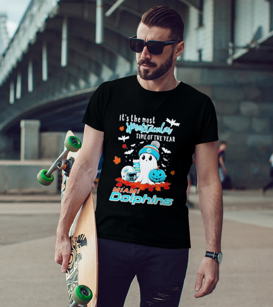 Miami Dolphins Halloween 2026 Most Spooktacular Time Of The Year T-Shirt