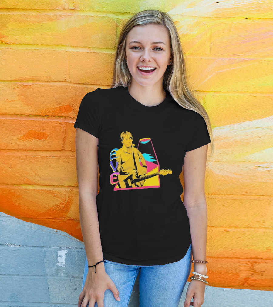 Steve Perry 80s Rock Vibes Retro Guitar T-Shirt