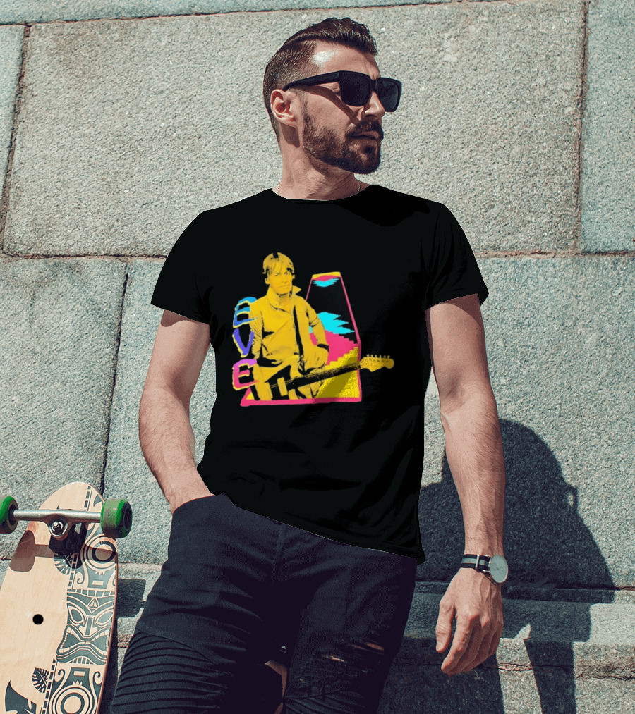 Steve Perry 80s Rock Vibes Retro Guitar T-Shirt