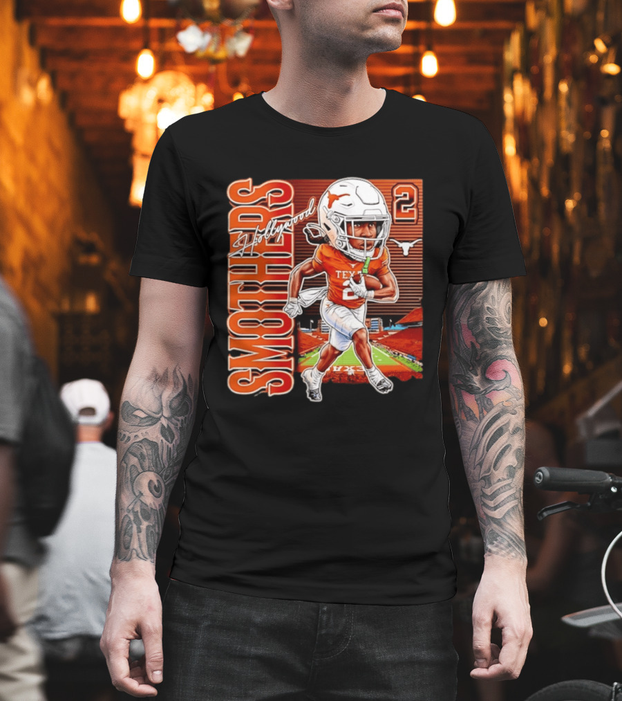 Hollywood Smothers Texas Longhorns Number 2 Football Player Action T-Shirt
