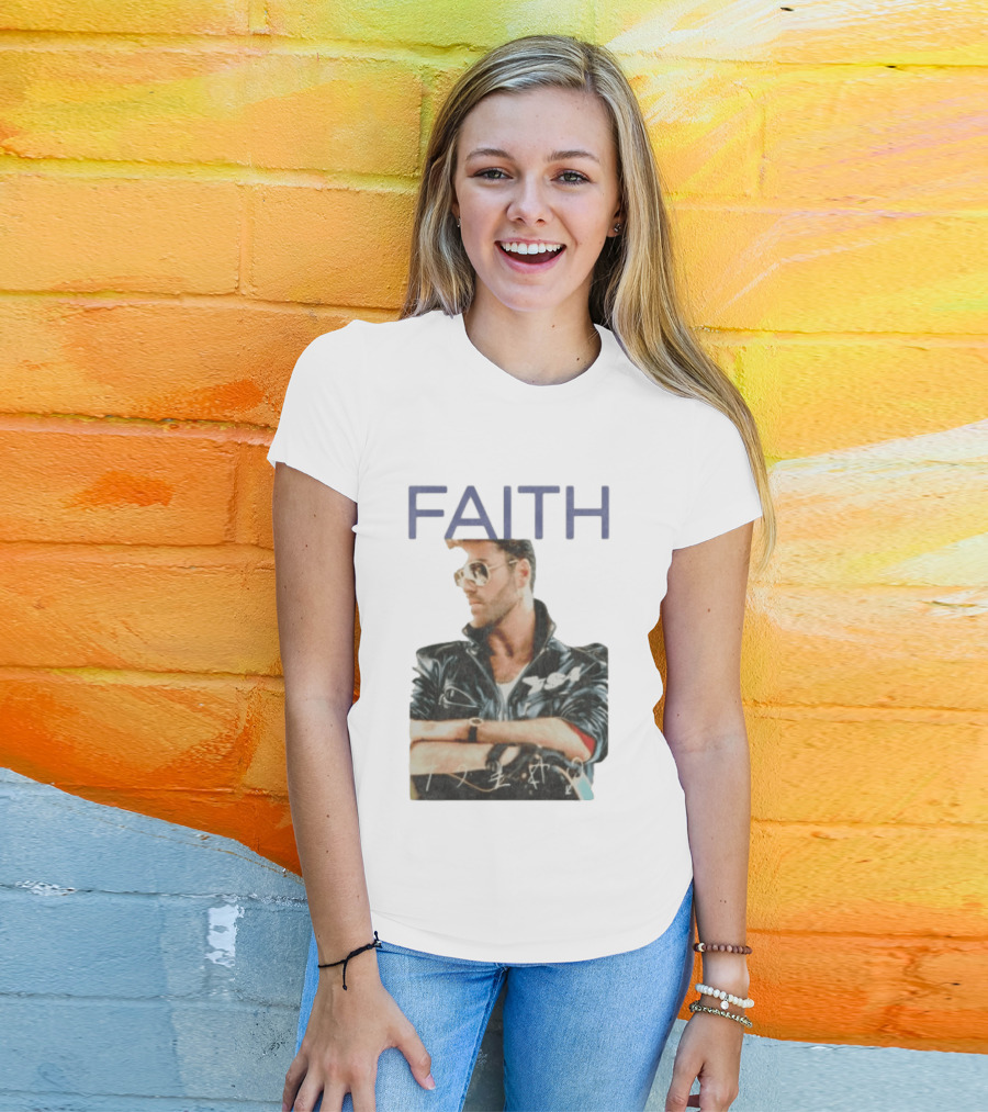 George Michael Faith Tour Leather Jacket And Aviator T-Shirt