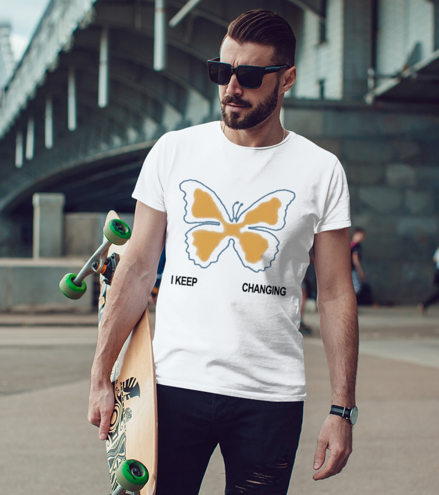 I Keep Changing Butterfly Aesthetic Inspirational Motivational Positive Transformation T-Shirt