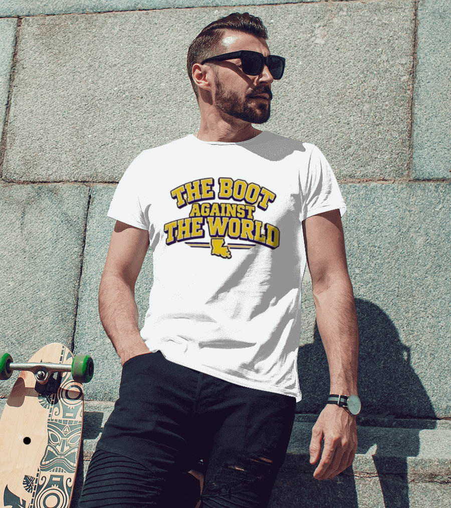 The Boot Against The World Louisiana State Pride T-Shirt