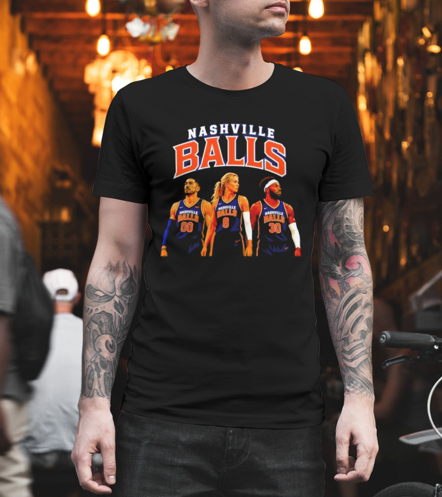Nashville Balls Basketball Team Jersey Sports 00 8 30 T-Shirt