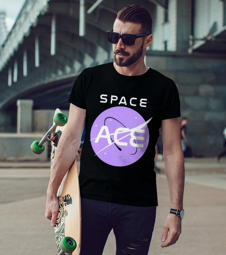 Space Ace NASA Astronomy Galaxy Iconic Insignia T-Shirt