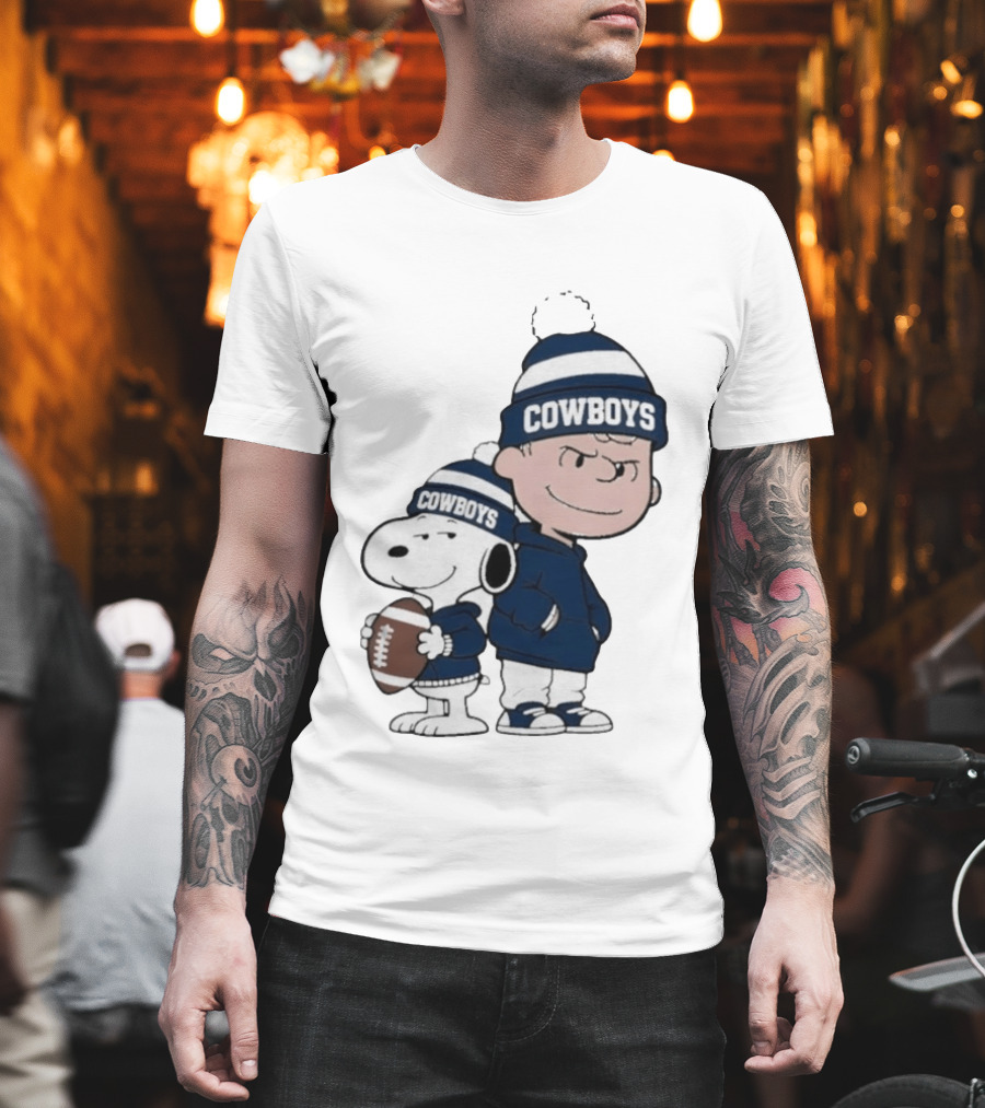 Snoopy Charlie Cowboys Football Fan T-Shirt