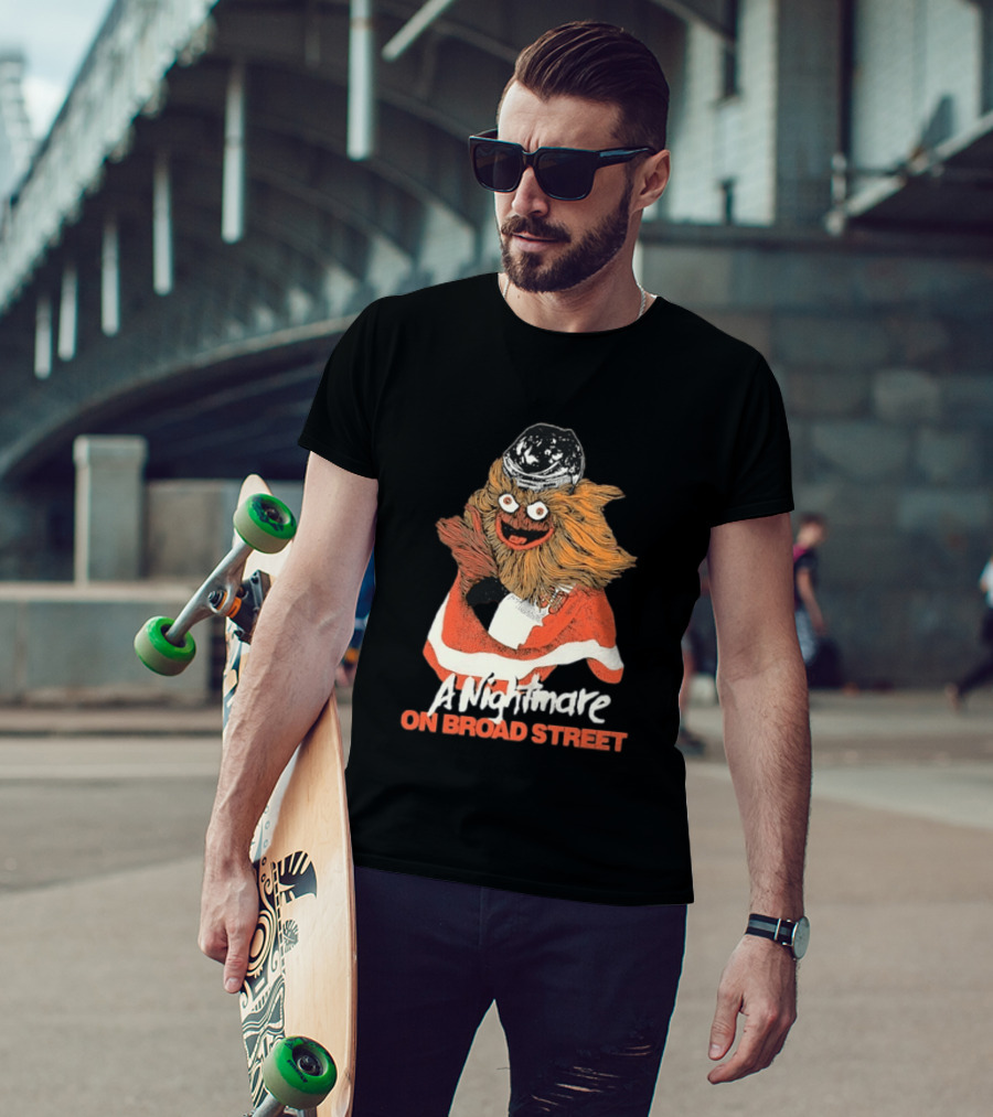 Philadelphia Flyers Gritty A Nightmare On Broad Street T-Shirt