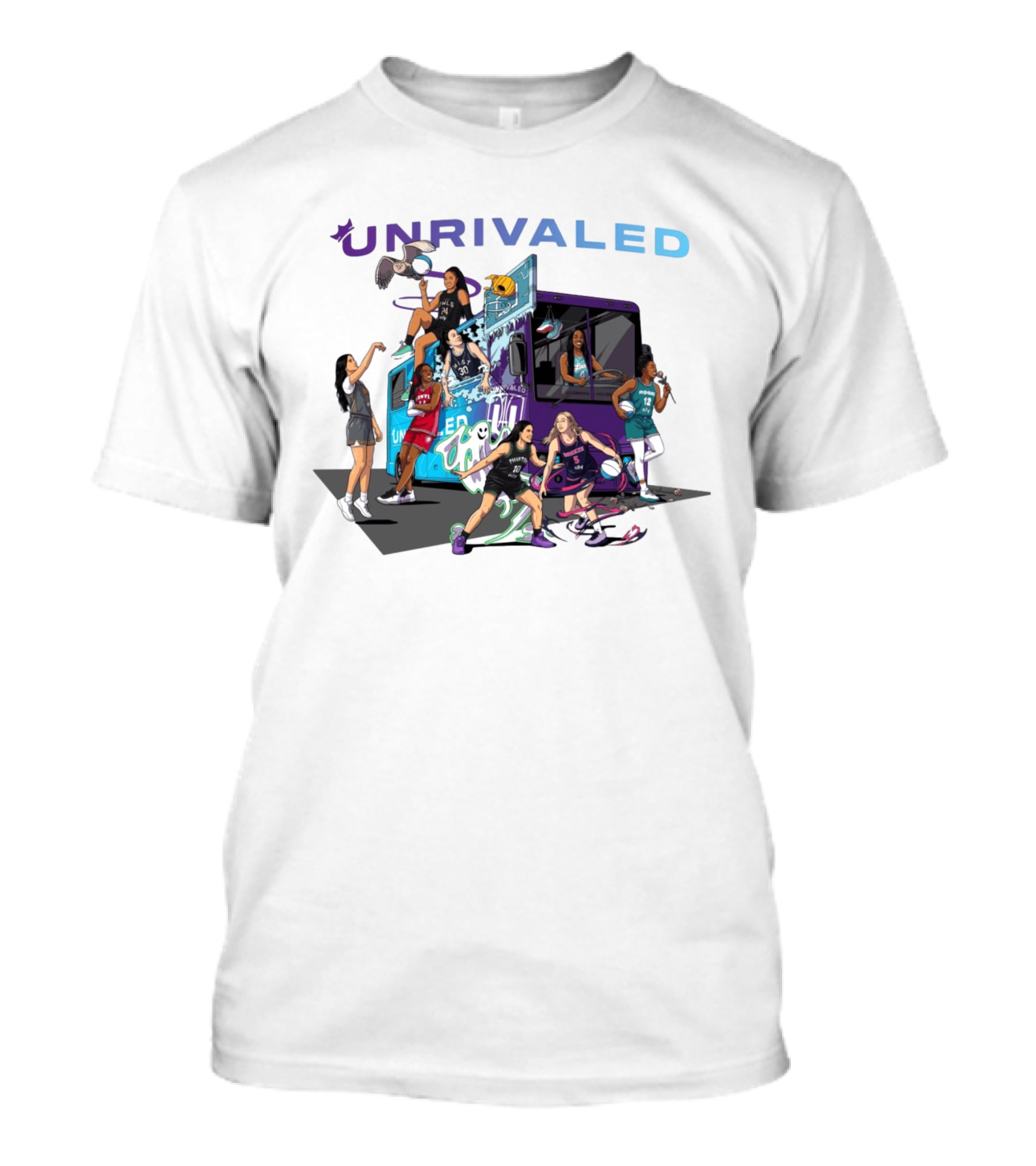 Unrivaled Season 3 Women's Bus Tour Players Uniform Basketball Team T-Shirt