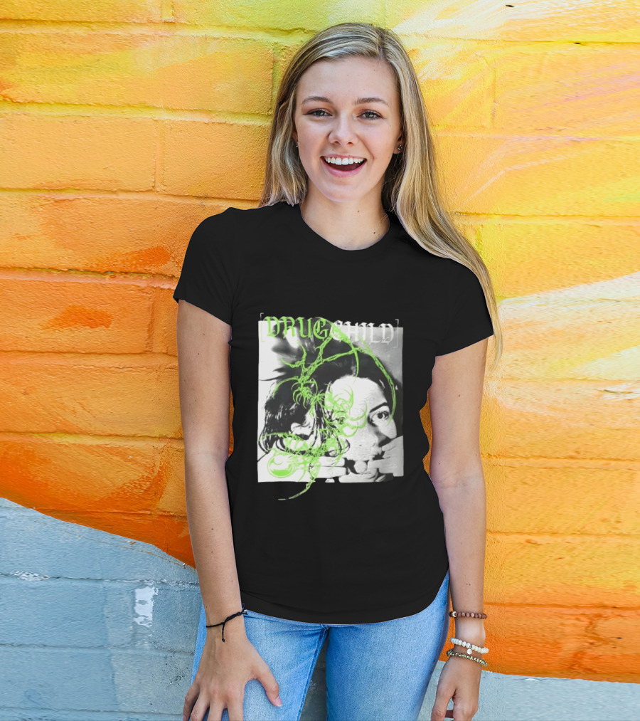 Drugchild Green Cyber Sigilism High Contrast No Depth Just Death And Decay T-Shirt