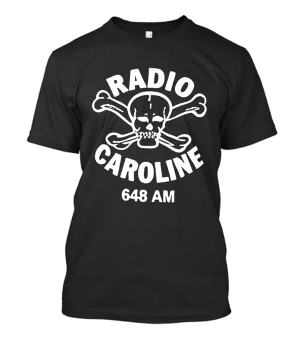 Radio Caroline 648 AM Skull And Crossbones Pirate T-Shirt