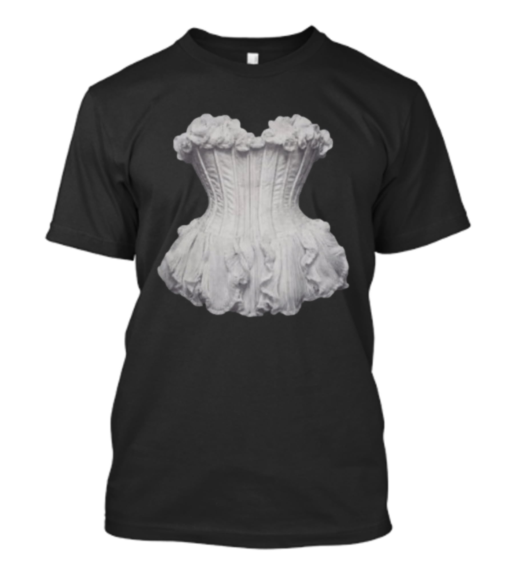Beyonce Store Flaws And All White Corset Sculpture T-Shirt