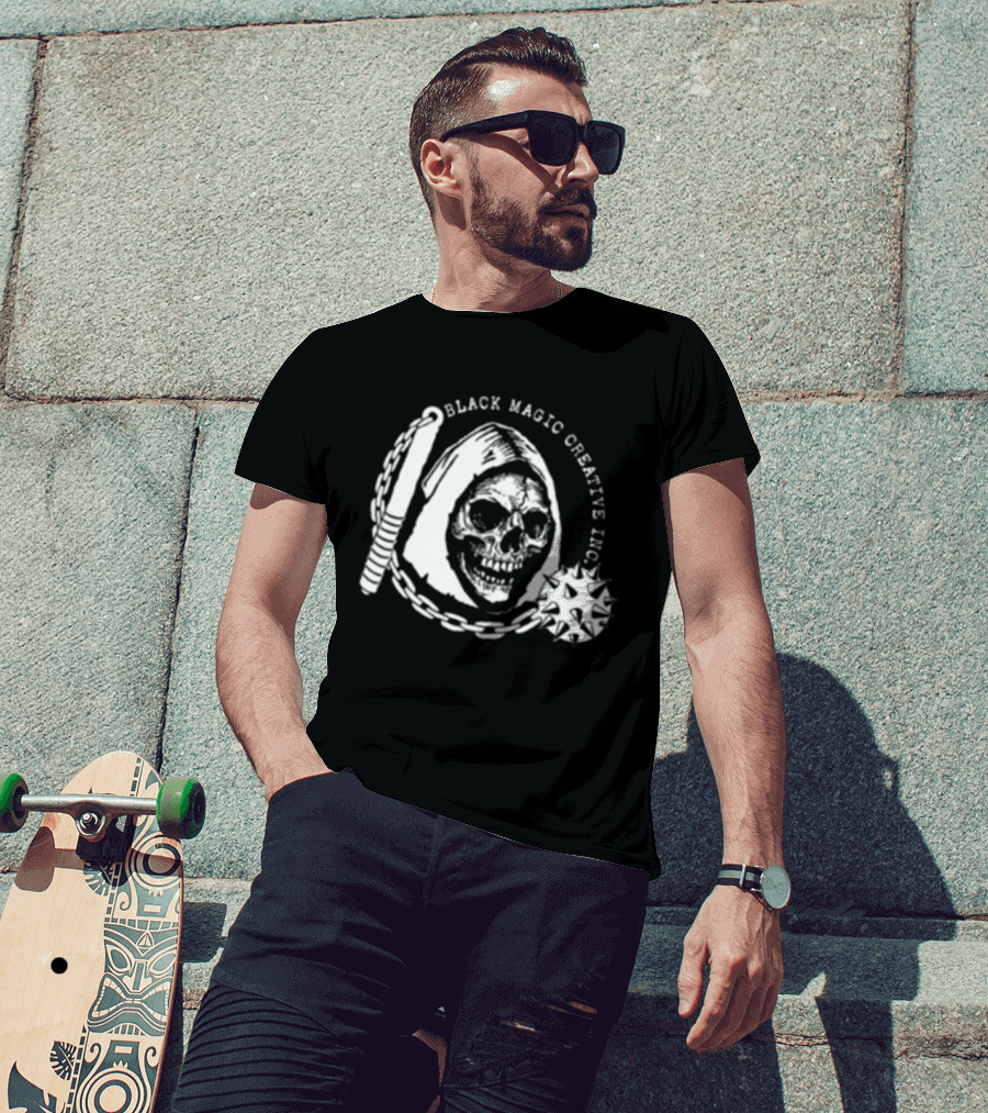 Black Magic Creative Inc Skull And Chain T-Shirt