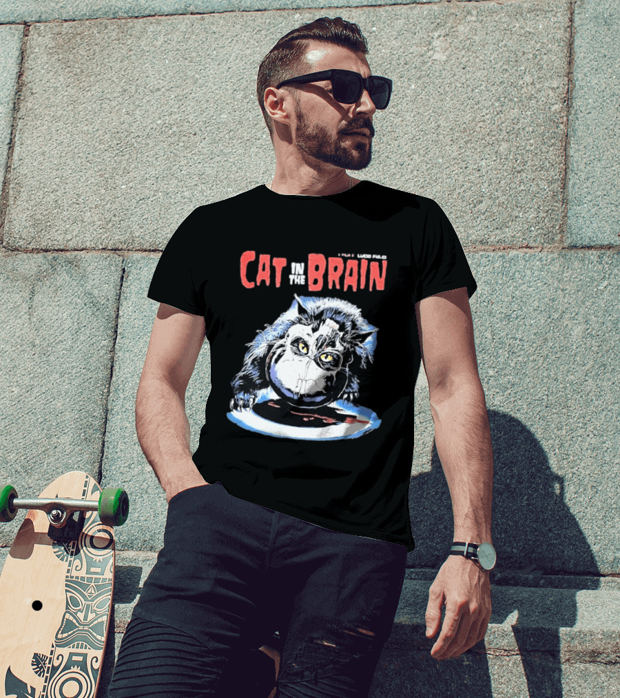 Lucio Fulci Cat In The Brain Horror Movie Graphic Novelty T-Shirt