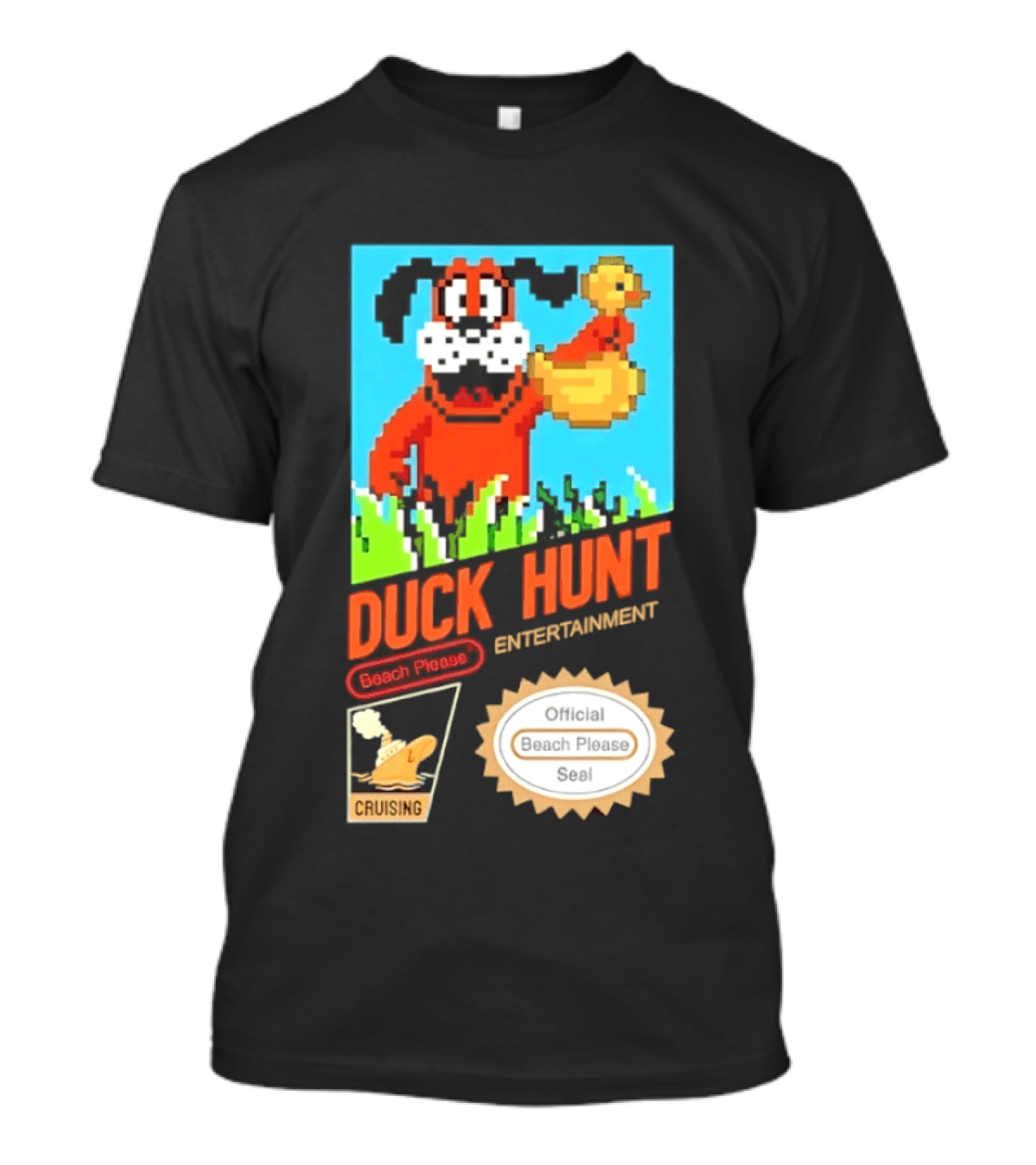 Duck Hunt Entertainment Beach Please Cruising Gaming T-Shirt