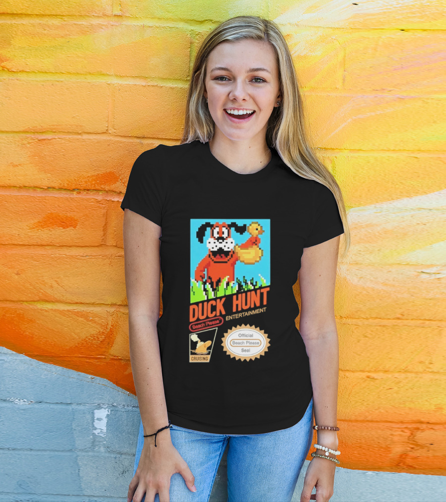 Duck Hunt Entertainment Beach Please Cruising Gaming T-Shirt