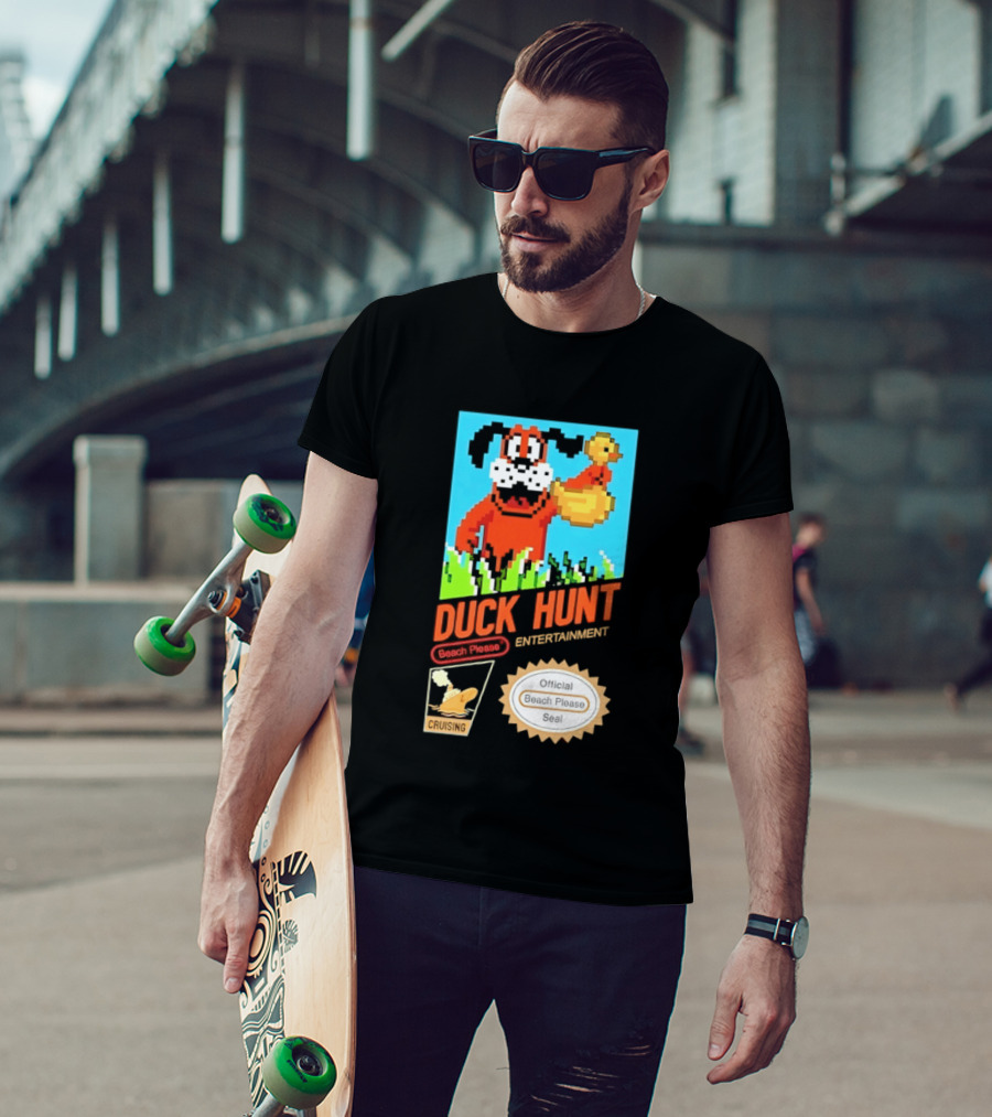 Duck Hunt Entertainment Beach Please Cruising Gaming T-Shirt