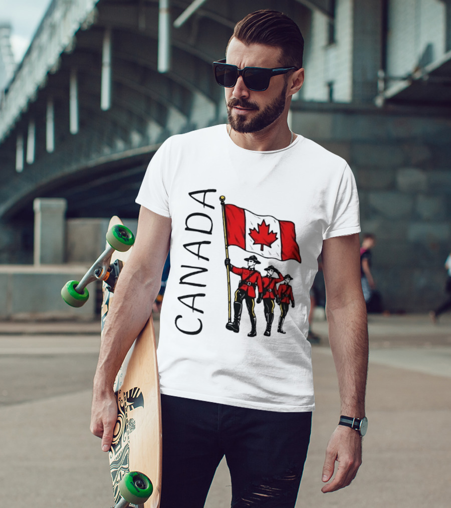 Canada Flag Royal Canadian Mounted Police Parade T-Shirt
