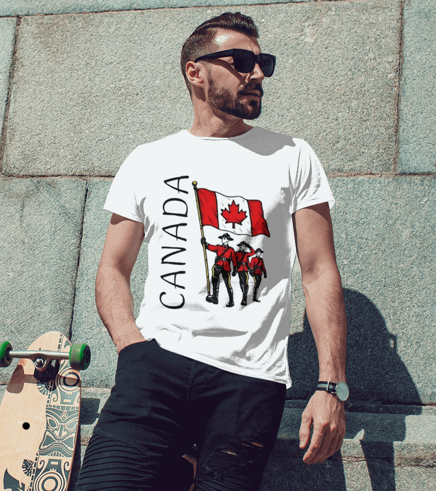 Canada Flag Royal Canadian Mounted Police Parade T-Shirt
