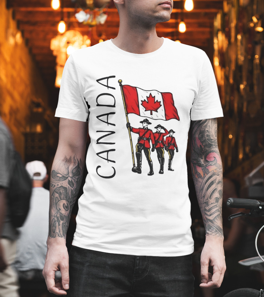 Canada Flag Royal Canadian Mounted Police Parade T-Shirt