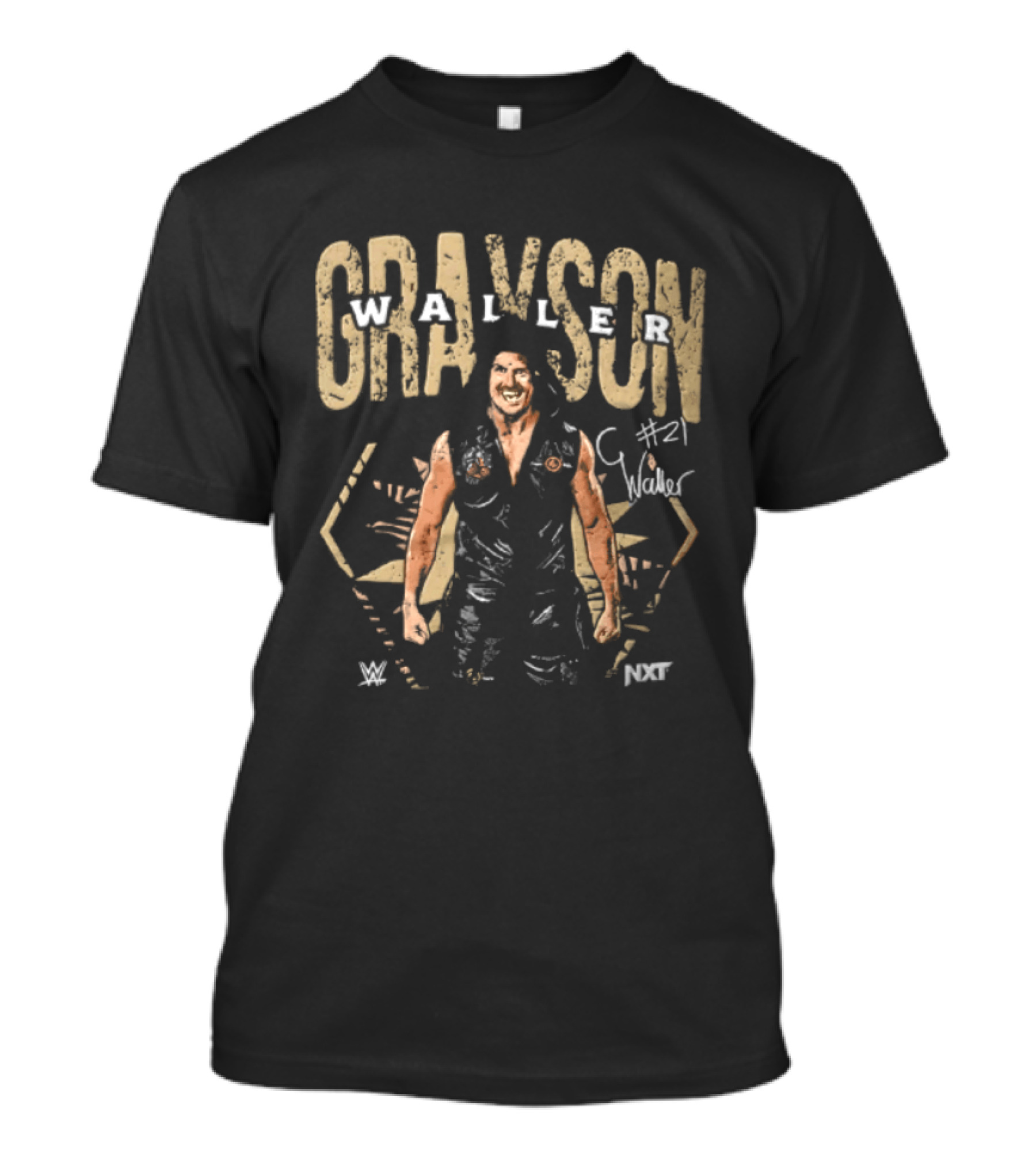 Grayson Waller WWE NXT #21 Wrestler In Black Hooded Vest With Signature Pose T-Shirt