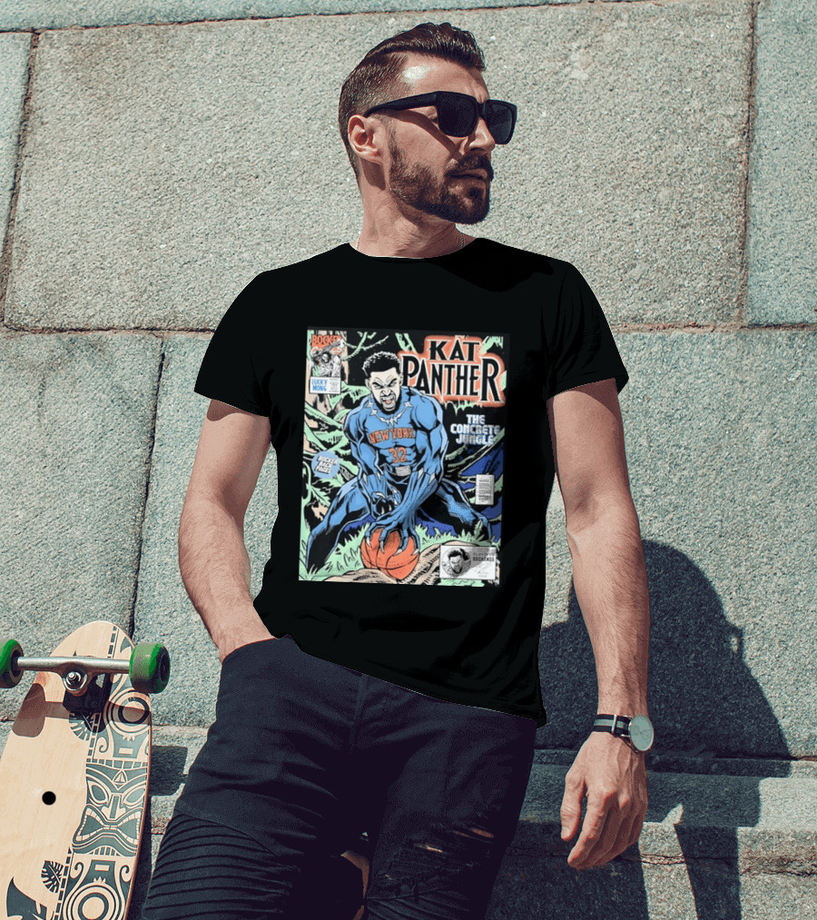 Kat Panther New York 32 The Concrete Jungle Comic Cover Booker Back Page T-Shirt