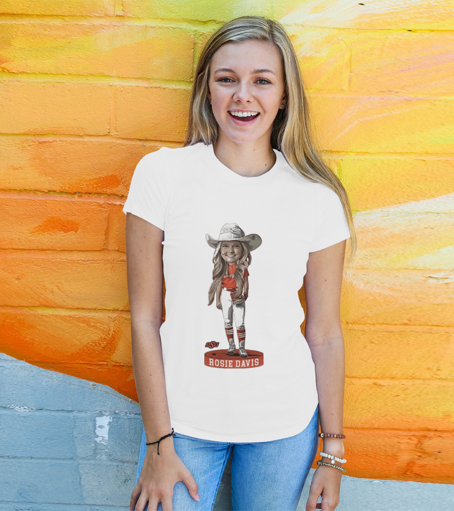 Rosie Davis Oklahoma State Softball Player Caricature OSU Team Spirit T-Shirt