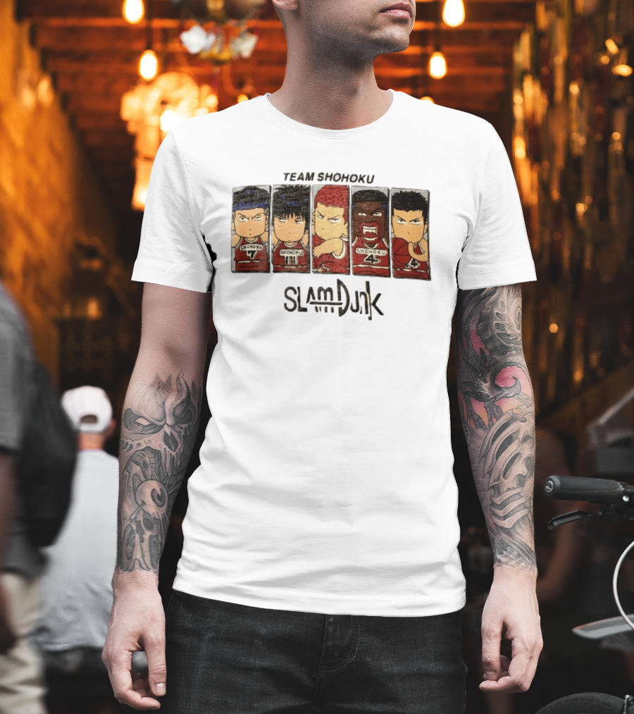 Team Shohoku Slam Dunk Sakuragi Hanamichi Rukawa Kaede Akagi Takenori Miyagi Ryota T-Shirt