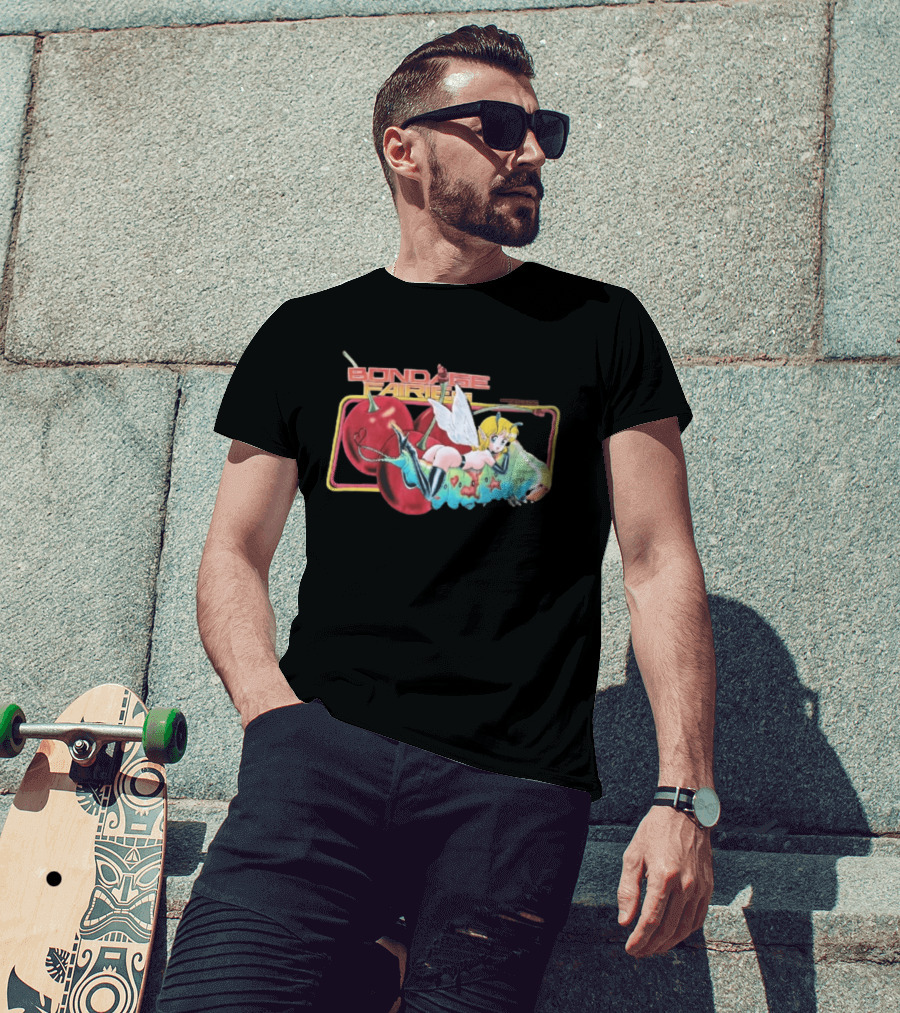 Bondage Fairies Anime Fairy On Caterpillar With Cherries T-Shirt