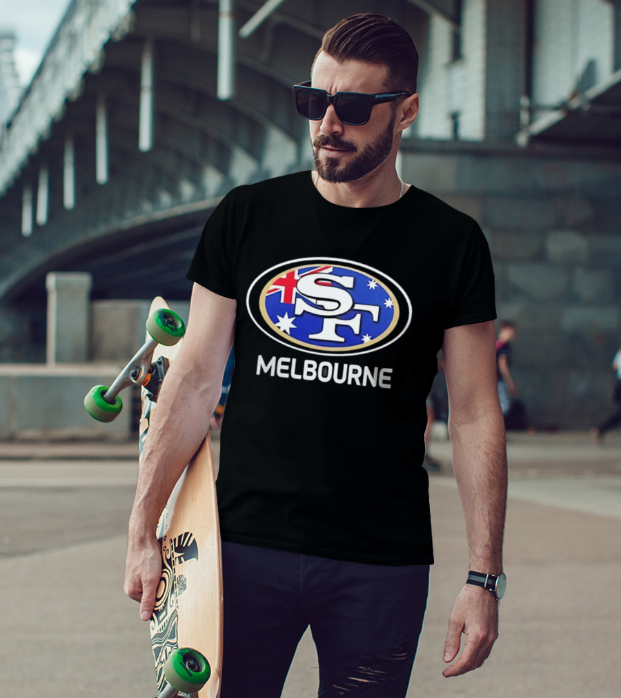 San Francisco 49ers Australia Melbourne Flag T-Shirt