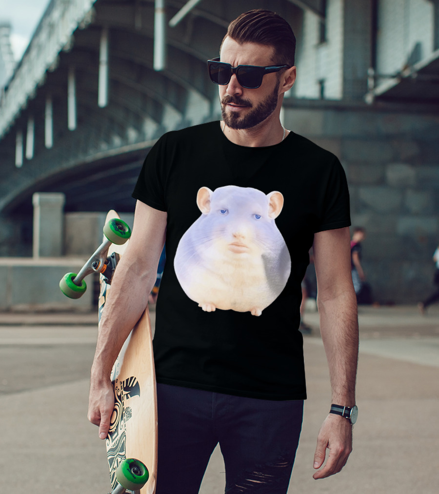 Surreal Chinchilla Human Face Hybrid Expression T-Shirt