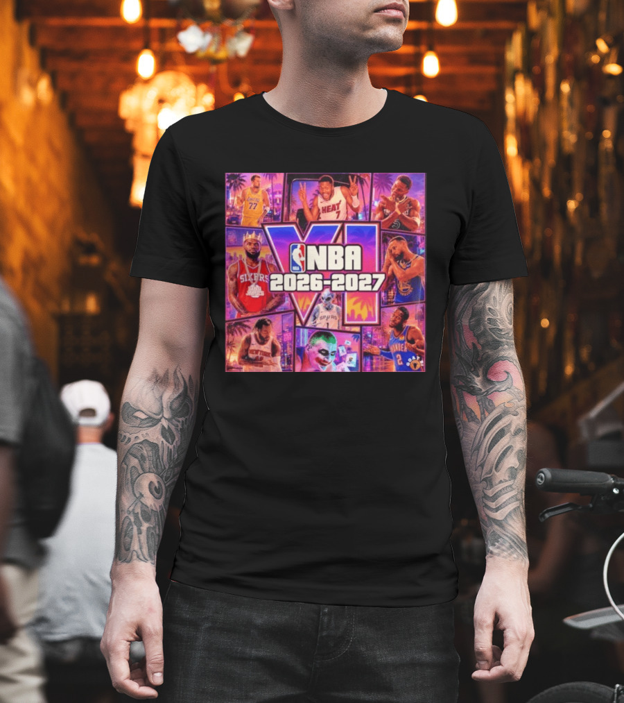 NBA 2026 2027 Grand Theft Auto VI Lakers Heat Bucks Sixers Spurs Joker Thunder T-Shirt
