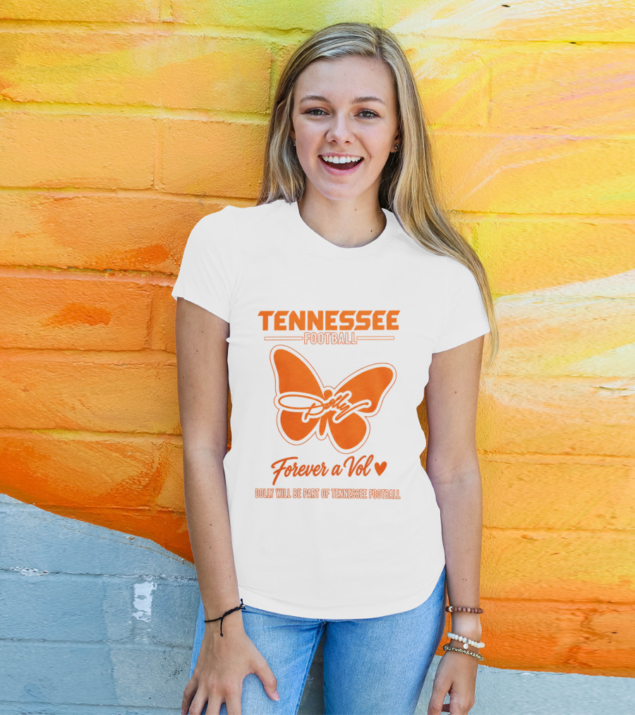 Tennessee Football Dolly Parton Forever A Vol Butterfly T-Shirt