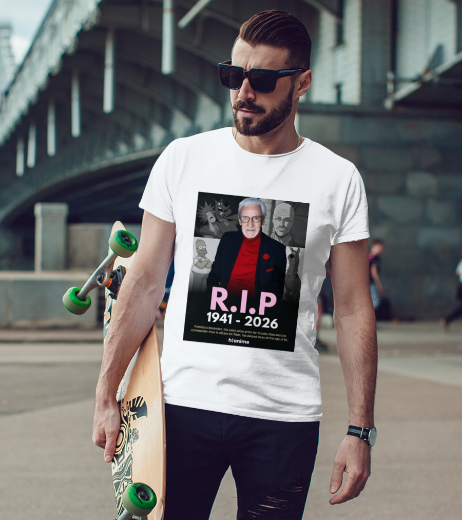RIP Francisco Reséndez 1941 2026 Scooby Doo Attack On Titan Voice Actor Memorial T-Shirt