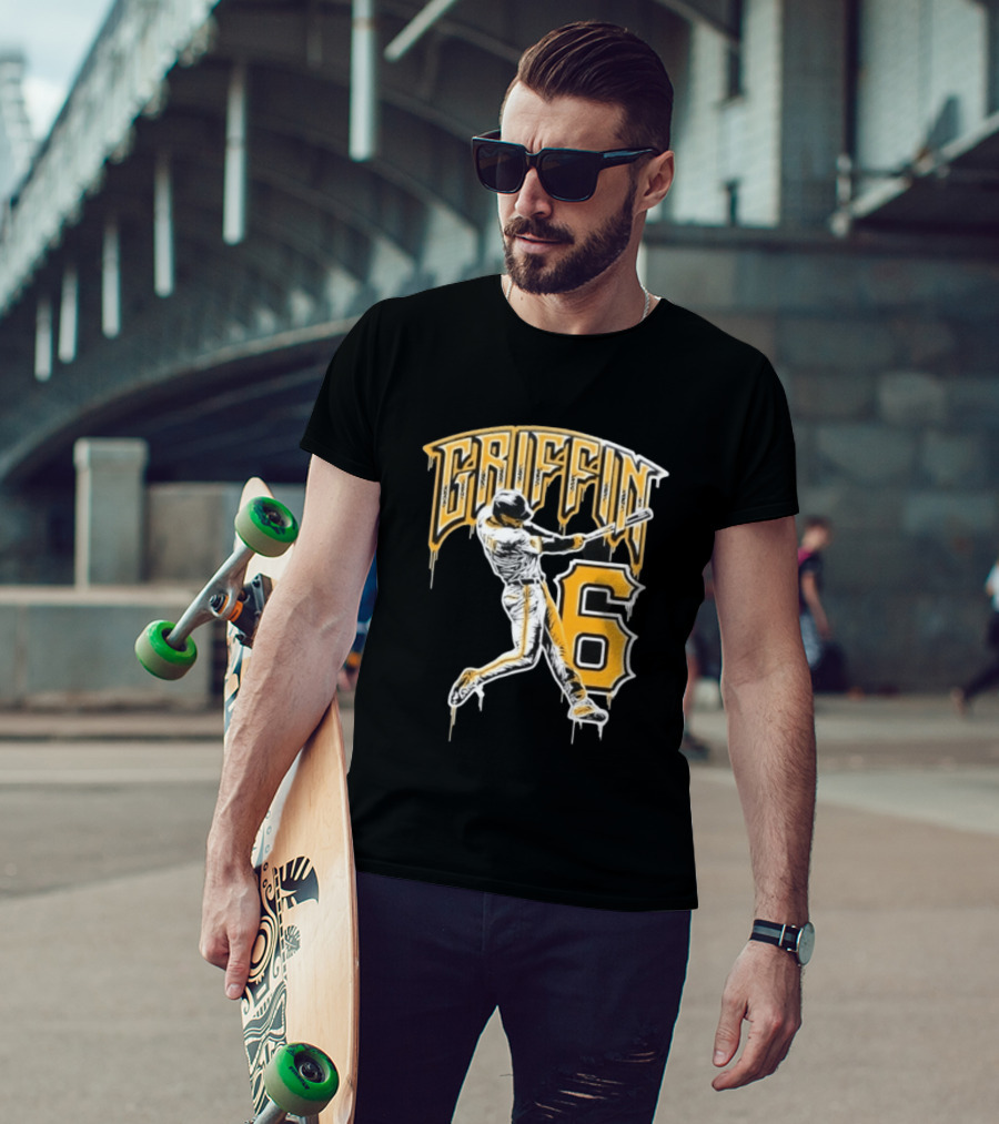 Konnor Griffin 6 Batting Baseball Pittsburgh Pirates T-Shirt