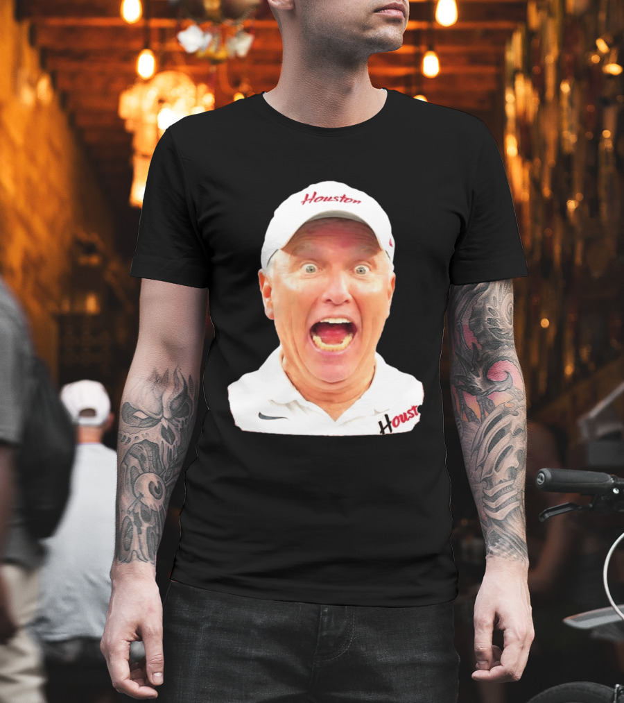 Dana Holgorsen Houston Cougars Coach Excited Expression College Football T-Shirt