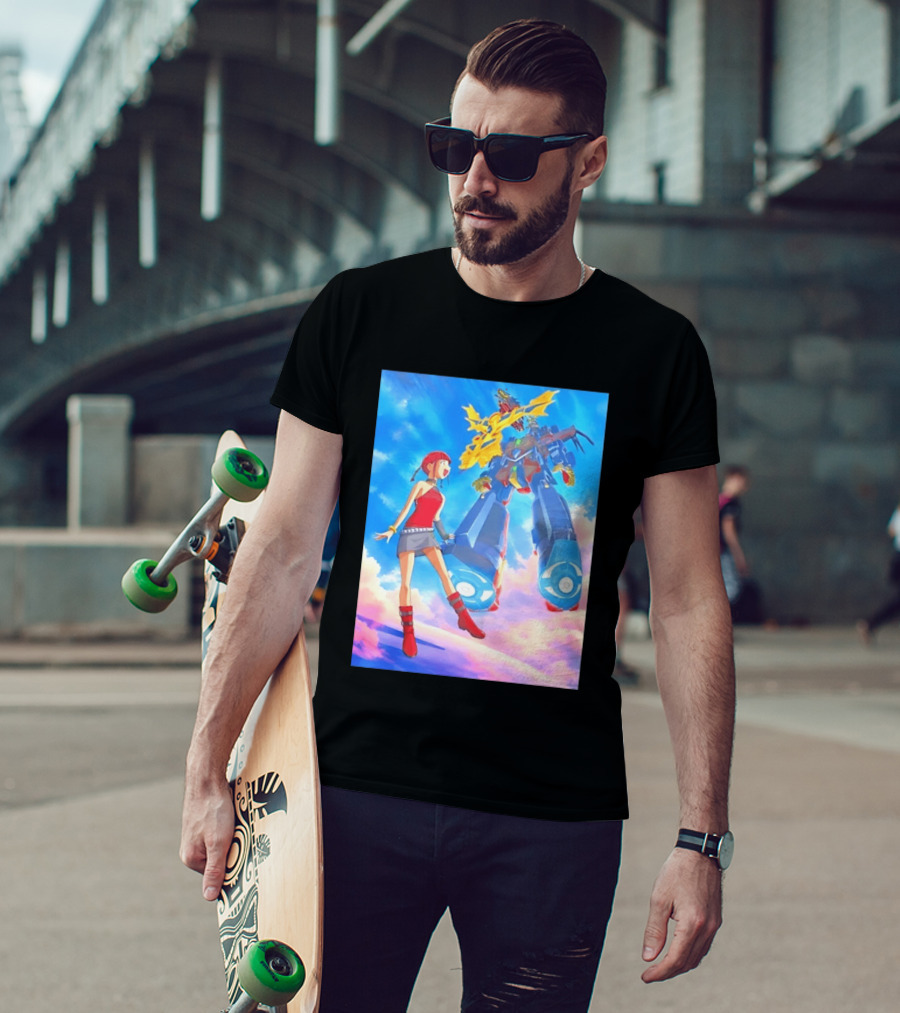 Dorothy Wayneright With The Big O Mecha From The Big O Anime Series T-Shirt