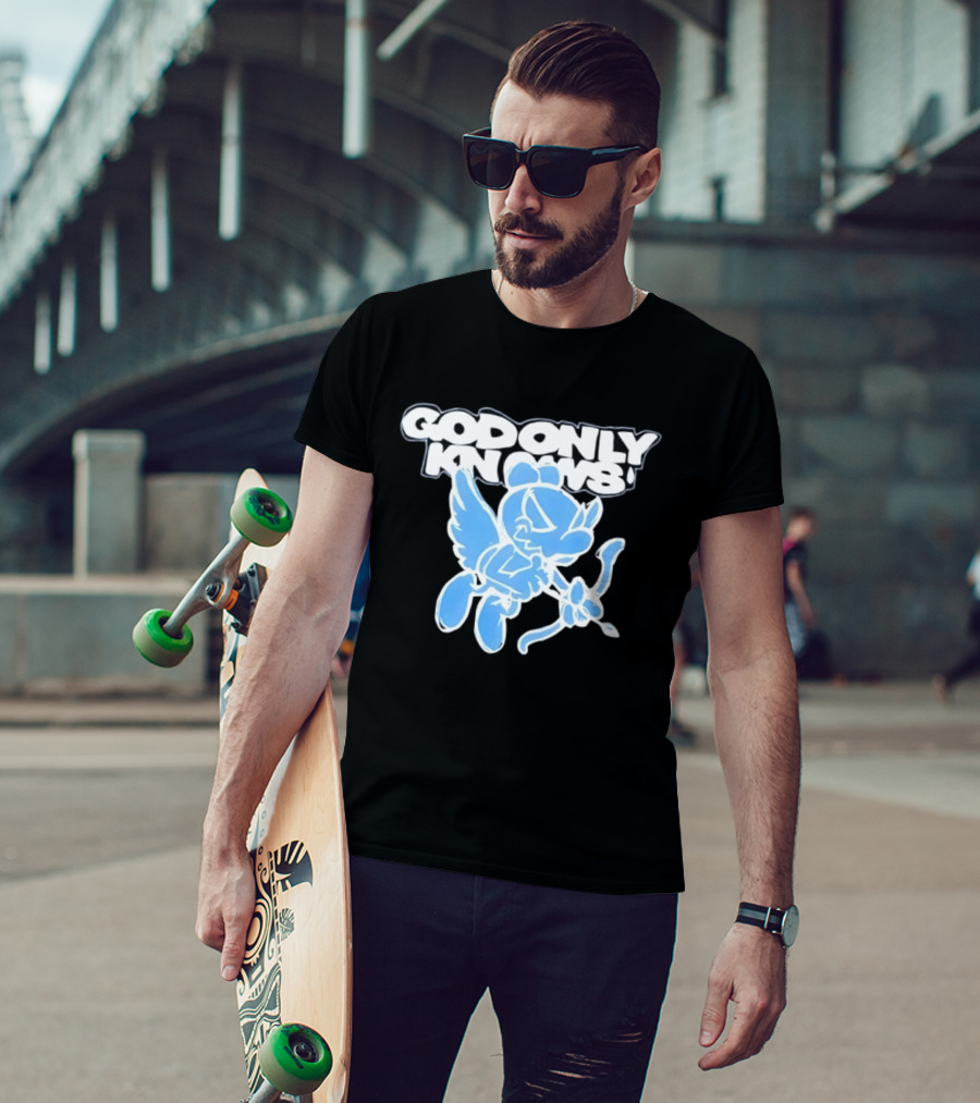 God Only Knows Blue Cupid Angel Streetwear T-Shirt