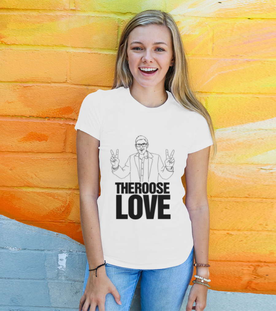 Choose Love Store Louis Theroux Choose Love Peace Sign Gesture T-Shirt