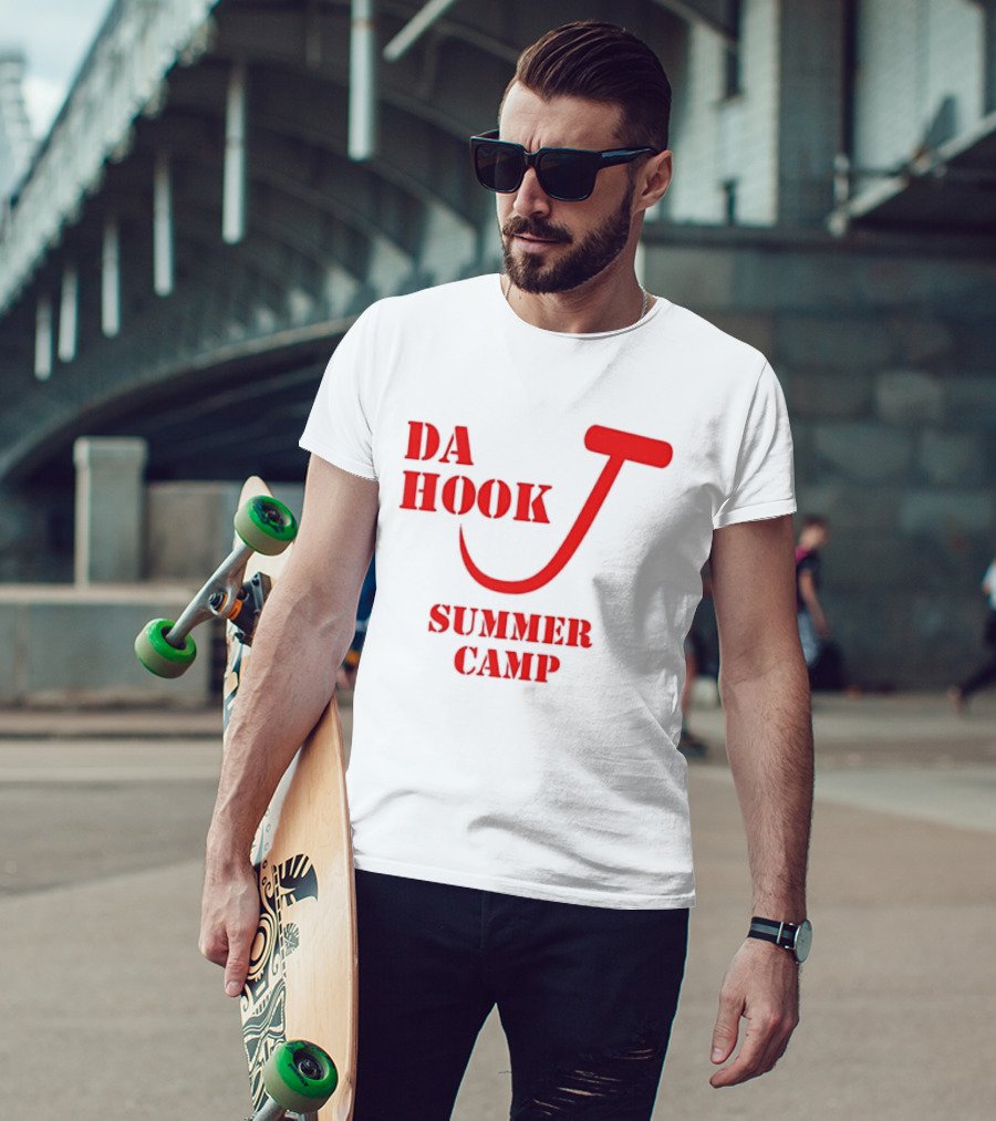 Da Hook Summer Camp Fishing Vacation Outdoor Experience T-Shirt