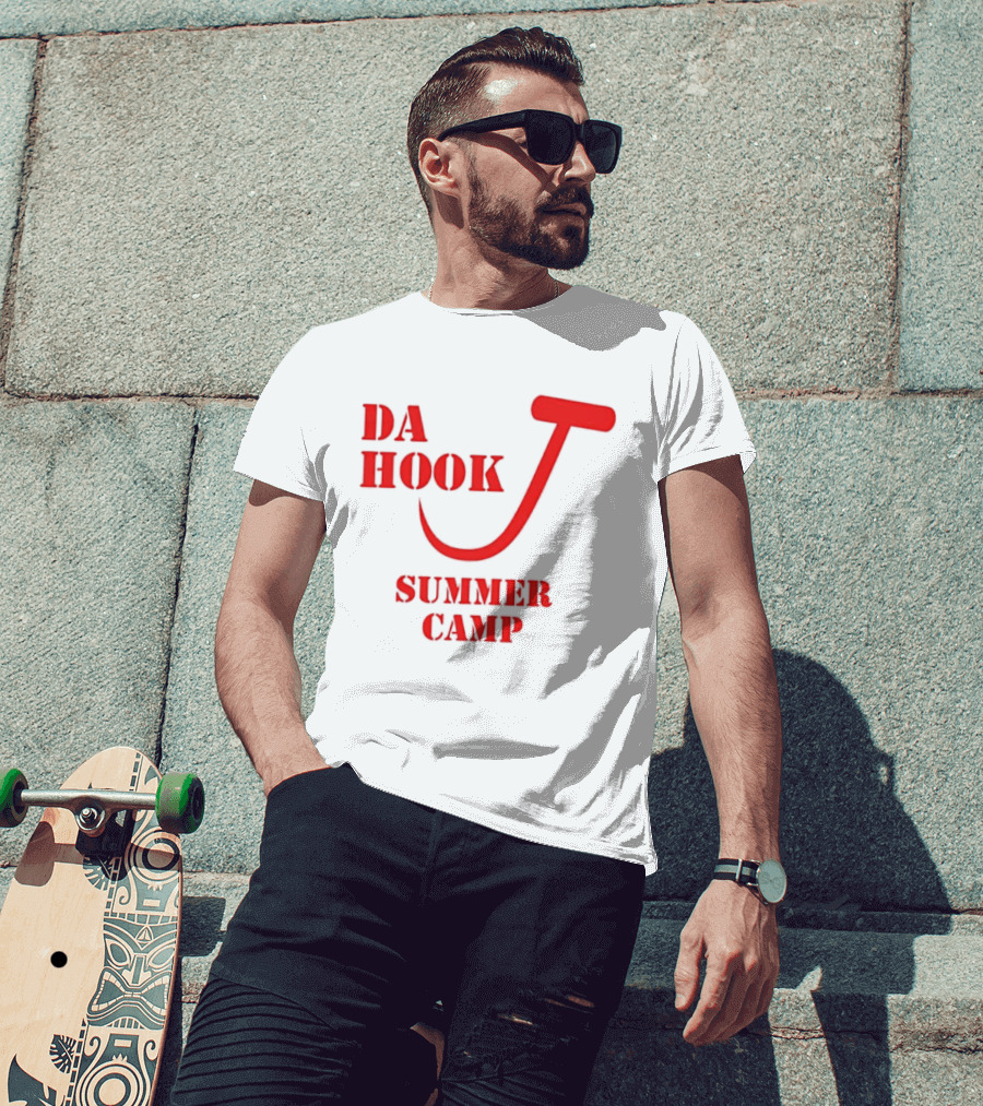 Da Hook Summer Camp Fishing Vacation Outdoor Experience T-Shirt