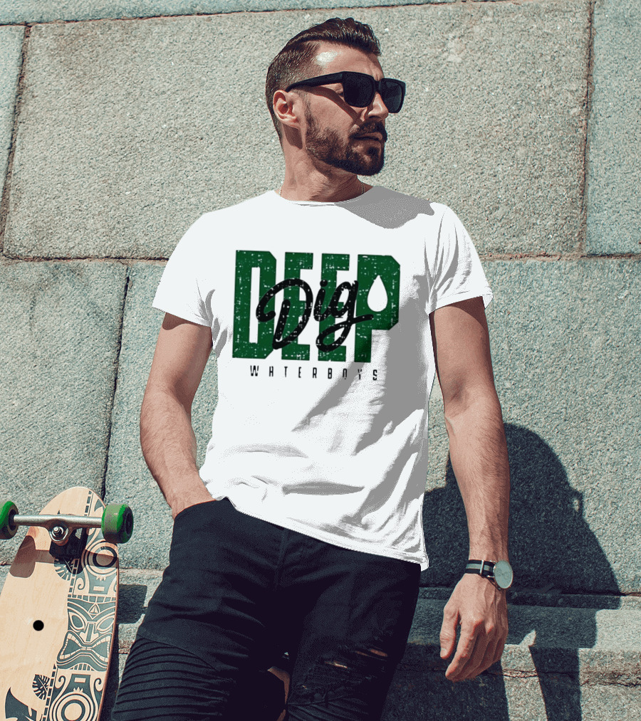Deep Dig Waterboys Football Staff Sports Team T-Shirt