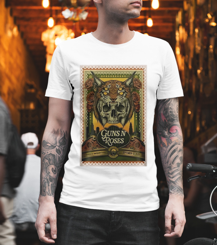 Guns N' Roses San Diego Snapdragon Stadium September 02 2026 Concert Skull And Jaguarr T-Shirt