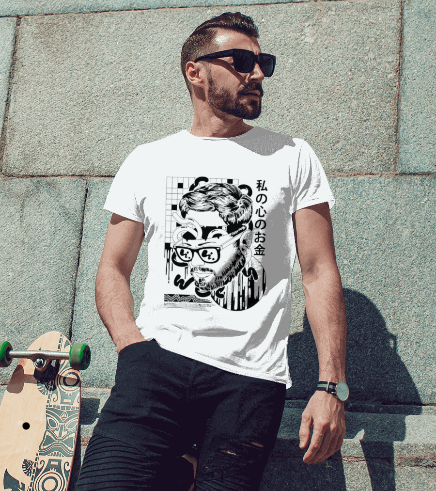 My Heart's Money Japanese Aesthetic Surreal T-Shirt