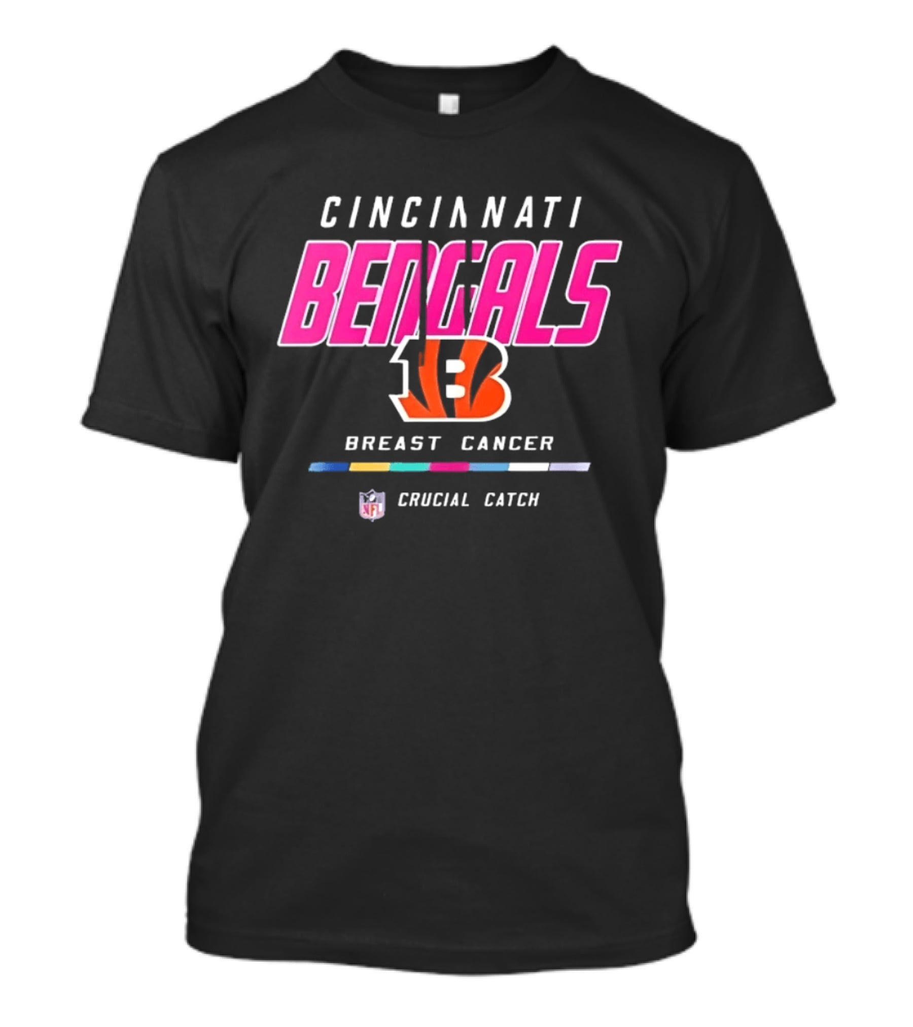 Cincinnati Bengals NFL Crucial Catch Breast Cancer Awareness Pink T-Shirt